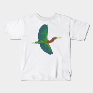 Green Heron Kids T-Shirt